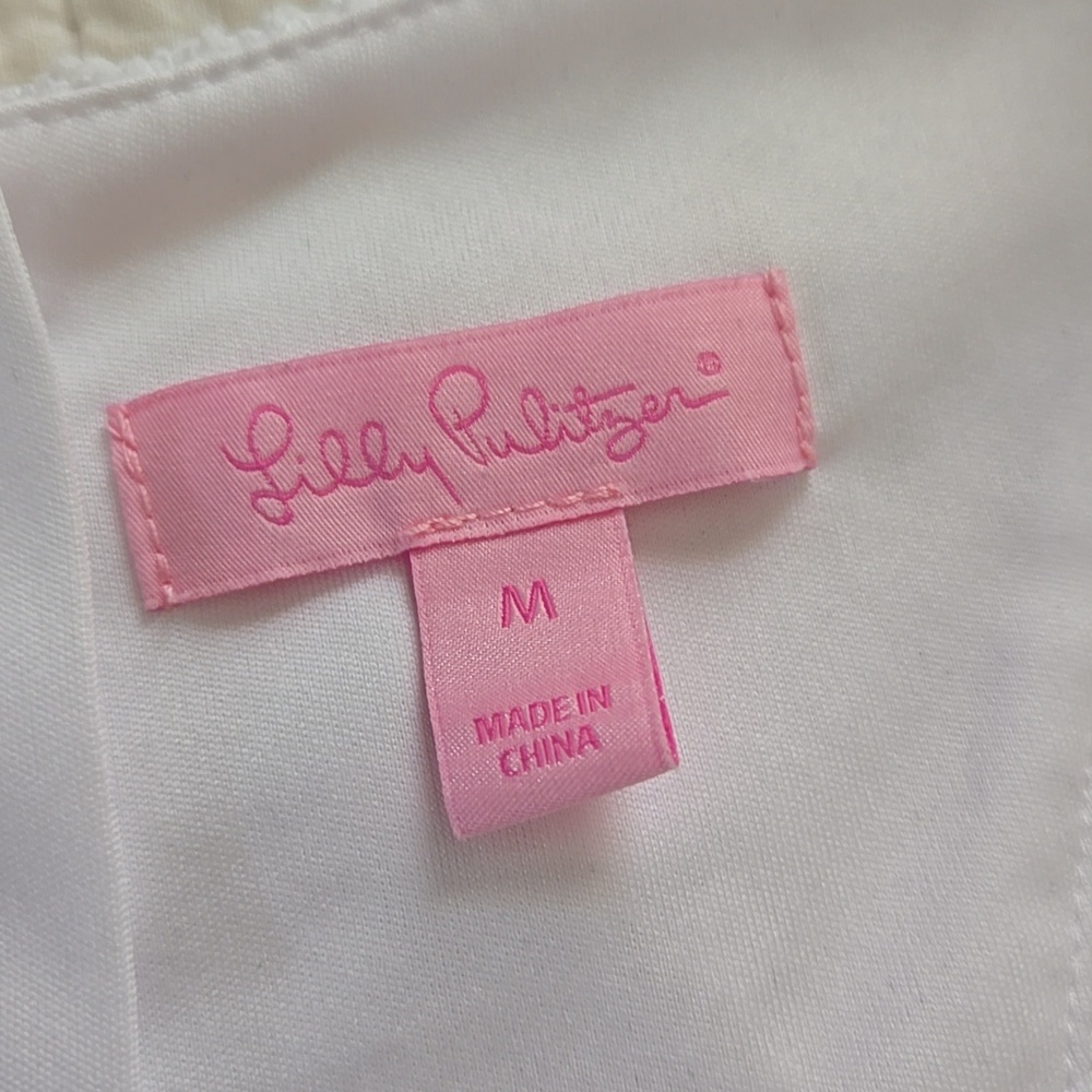 Lilly Pulitzer Stelle Lace Dress Ladied Medium Resort Vacation Summer Event EUC - Picture 6 of 7